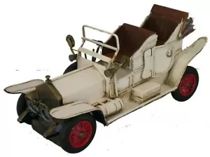 ARTE METÁLICO DE COLECCIÓN ROLLOS BLANCOS ROYCE COCHE VAJILLA MODELO ORNAMENTOCASC136W 12B-P19A - Imagen 1 de 1