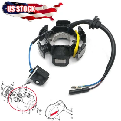 Bobina de estator gerador Magneto para Honda CRF50F 2011-2023 ZR50R XR50R Z50R XR70R - Imagem 1 de 4