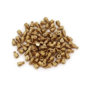 100 pz ottone M3 x 4+4 mm maschio - femmina vite esagonale scheda PCB distanziatore stagnante - Foto 1 di 4