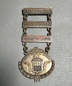 Lt. William H. Bancroft Colorado Artist National Guard Colorado Marksman Medal - Picture 1 of 9