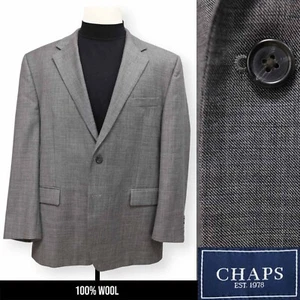 CHAPS mens gray heather 100% WOOL sport coat suit jacket blazer 46 R - Picture 1 of 14