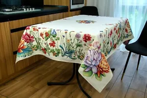Mantel Rectangular Mesa Tapiz Tela Multicolor Loto Mesa Lino - Imagen 1 de 11