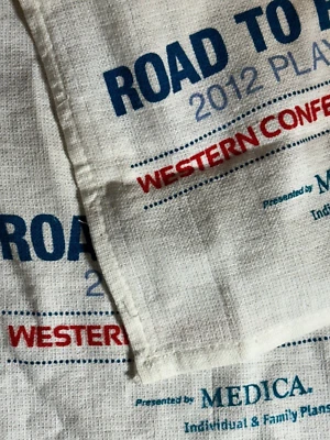 TWO: 2012 Minnesota Lynx WNBA Basketball Champions Playoffs Towel Road to Repeat - Image 1 of 4