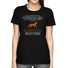 Lusitano Glitzer Damen T-Shirt mit Spruch Pferde Motiv Geschenk Idee Reitsport