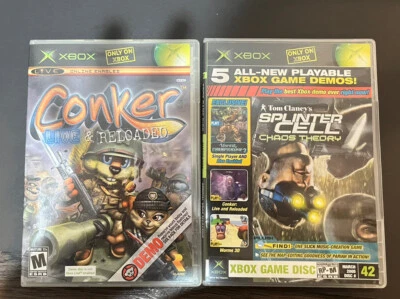 Conker: Live & Reloaded  (Demo Disc) (Microsoft Xbox, 2004) And Splinter Cell - Image 1 of 2