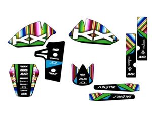 1985-2004 KX 60 SERAPE Black Senge Graphics Kit Compatible with Kawasaki - Picture 1 of 10
