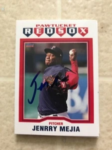Jenrry Mejia 2019 Pawtucket Red Sox Signed Card Red Sox  - Picture 1 of 1