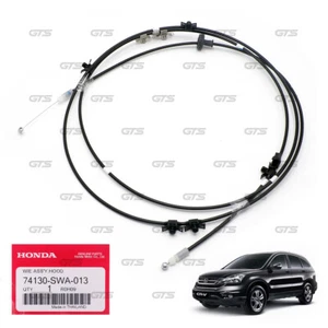 Black Front Bonnet Wire Hood Release Cable Fits Honda CR-V CRV 2010 2011 - Picture 1 of 10