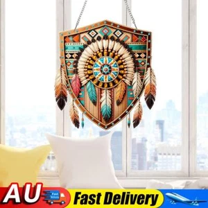 Special Shape Indian Shield Diamond Painting Hanging Pendants for Wall Window HO - Picture 1 of 11