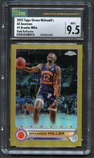 Brandon Miller #4 Topps Chrome McDonald's 2022 Gold Refractor 42/50 CSG 9.5