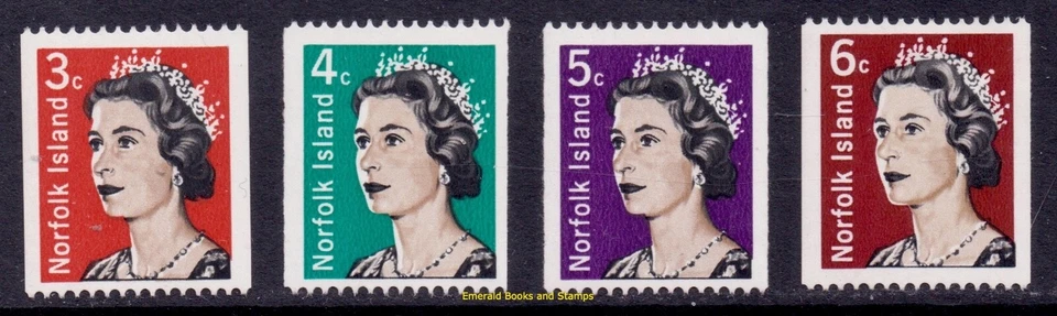 EBS Isla Norfolk 1968 - Reina Isabel II - Estampillas en bobina - SG 93-95a - MNH** Foto 1 de 1