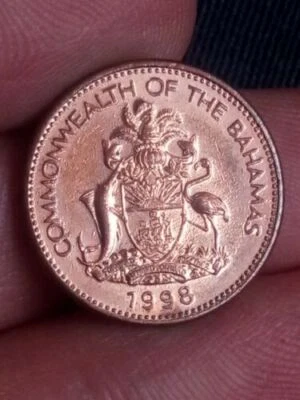 Commonwealth Of The Bahamas 1 Cents 1998 Starfish Coin Kayihan  - Image 1 of 2