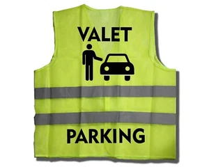 Parkservice Sicherheitsweste Netz reflektierend gelb XL hohe Sichtbarkeit silber Streifen - Bild 1 von 3