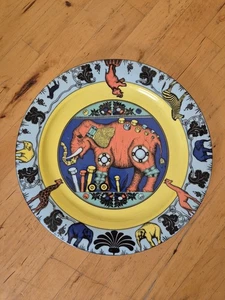 VINTAGE BOPLA! LANGENTHAL SWISS MADE 10 3/4" ELEPHANT OMARI DINNER PLATE - Picture 1 of 4
