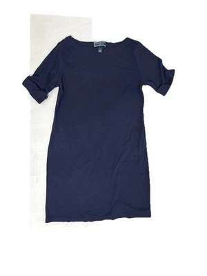 KAREN SCOTT Sport Navy Blue Short Sleeve Pullover Dress Women's Med EUC - Image 1 of 3