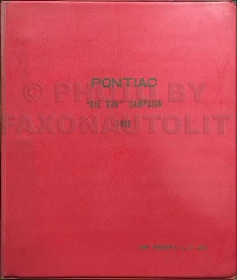 1960 Pontiac большой пистолет продажи стимулирования зоны менеджеров руководство книга альбом - весь текст - Изображение 1 из 2