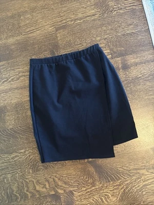 Saia assimétrica feminina soprano preta elegante de cintura alta - Imagem 1 de 3