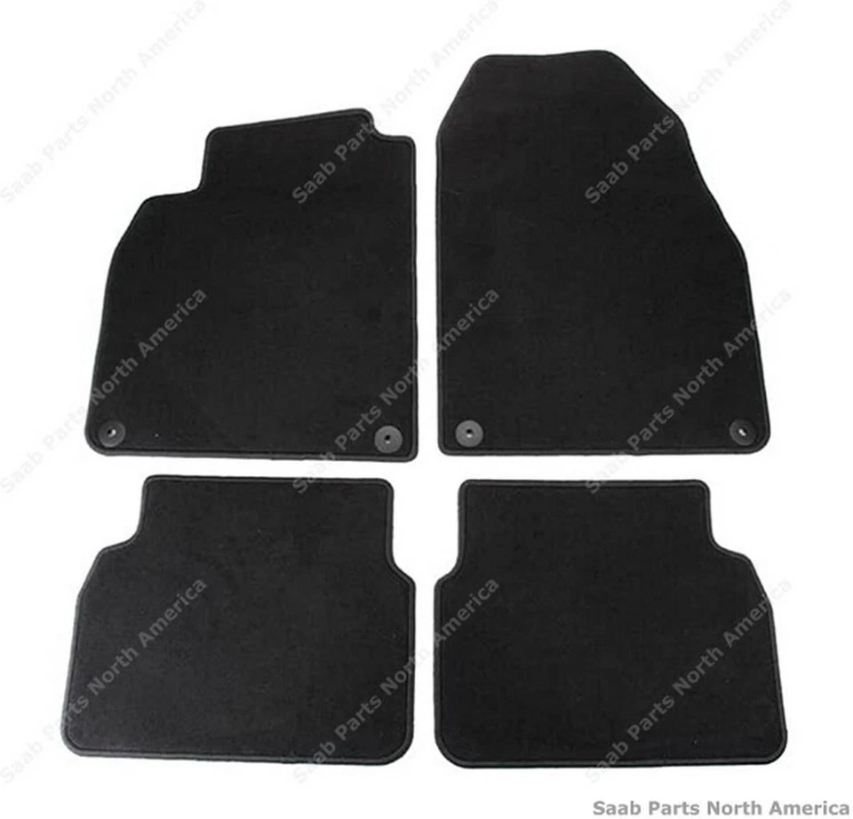 Genuine Saab Floor Mats - Black For 2008-2011 Saab 9-3 12824103-AC Foto 1 de 1