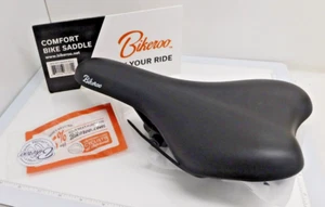 BIKEROO COMFORT BIKE SEAT SADDLE WITH ADAPTER MOUNTING TOOLS FREE RAIN COVER - Picture 1 of 5