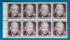 US Stamps, Scott #1395 8c Eisenhower 1971 Broschürenscheibe von 8 M/NH. Glänzender Kaugummi.