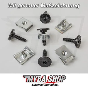 10X Set Mounting Clips + Torx Screws Made Of Metal For VW AUDI FIAT CITROEN - Picture 1 of 1