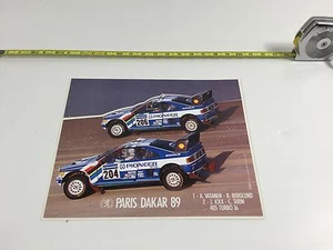 AUTOCOLLANT VINTAGE CAR PARIS DAKAR 89 PEUGEOT 405 TURBO 16 MICHELIN - Picture 1 of 1
