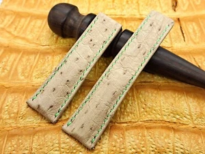 24mm/20mm Ostrich Leather Watch Band Bespoke Vintage Exotic Leather - Picture 1 of 14