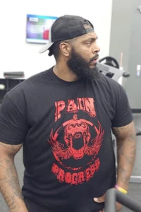Iron Gods Pain & Progress Workout T-Shirt Fitnessstudio Pump Abdeckung Bodybuilding Fitnessstudio Shirt - Bild 1 von 5