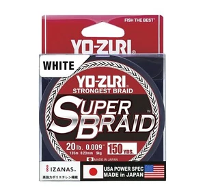 Yo-Zuri YZ-SB-20LB-WH-150YD: Super Braid White 20Lb 150Yd, White - Picture 1 of 2