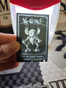 Alpha The Magnet Warrior Hard Plastic Yu-Gi-Oh! Card Mattel #101 Black VTG TCG - Picture 1 of 2