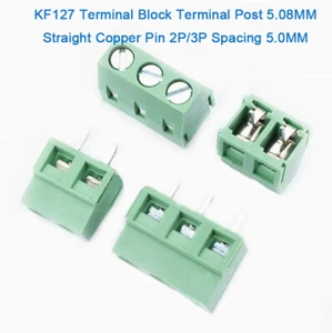 KF127 5.0mm Pitch Terminal Block Connectors Screw PCB Mount Straight Pin 2/3Pin - Picture 1 of 7