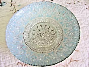 Unknown Silver and Aqua Bowl - Picture 1 of 5