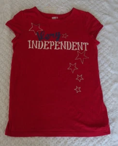 Crazy 8 Girls Size 14 Shirt Very Independent Shirt July Fourth 4th EUC patriotic - Picture 1 of 3