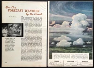 Forecast the Weather by the Clouds 1958 Eric Sloane illustrated pictorial - Picture 1 of 5