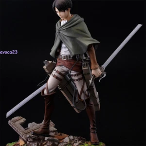 Statua action figure Anime Attack On Titan Capitano Levi Ackerman Battle giocattolo regalo - Foto 1 di 6