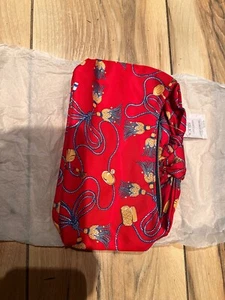 Red Estee Lauder Tassel Printed Makeup Bag/ HandBag, 100% Recycled Materials - Picture 1 of 4