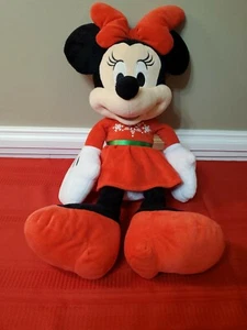 Disney Minnie Mouse Holiday Plush 21" GUC - Picture 1 of 5
