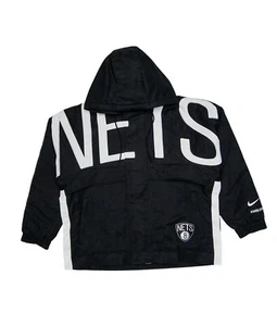 Nike Ambush NBA Collection Brooklyn Nets Logo Black Hooded Jacket Women X-Small - Picture 1 of 7