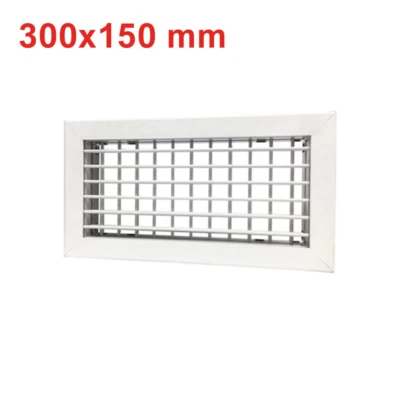 Bocchetta di mandata in ABS 300x150 mm con doppio ordine di alette mobili - Imagen 1 de 2