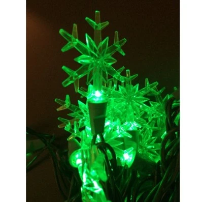 50er LED Motif Holiday Lights Snowflake 16 5/12ft Inside Christmas Tree Green - Image 1 of 4