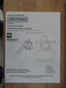 Craftsman Leaf Blower 316.791770 27cc Owners Manual - Picture 1 of 3