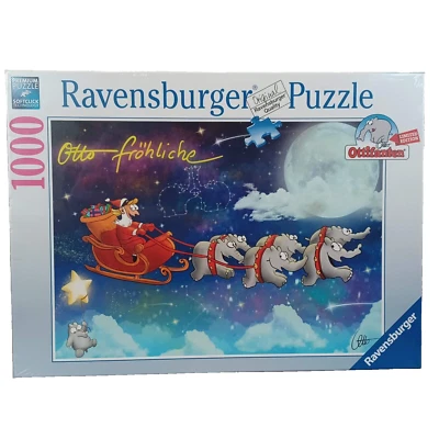 Ravensburger 1000 Ottifanten Schlittenfahrt  Christmas 2021 jigsaw puzzle NIB - Image 1 of 2