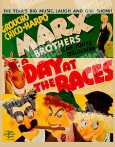 MARX BROTHERS 1937 UN GIORNO ALLE GARE 11 X 14 TEATRO FINESTRA LOBBY POSTER WC #2 - Foto 1 di 1