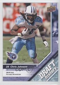 2009 Upper Deck Draft Edition Draft History Platinum /10 Chris Johnson #166