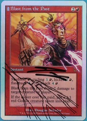 Blast from the Past FOIL Unhinged NM ARTIST ALTERED SIGNED CARD 409575 ABUGames - Image 1 of 2