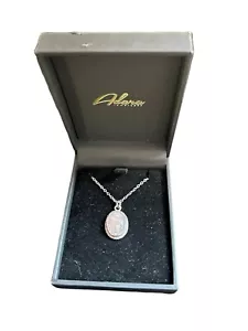 925 Sterling Silver Necklace With Rose Quartz Crystal Pendant - Picture 1 of 4