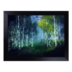 Meraviglioso vassoio in giro foresta di betulla sacco imbottito per fagioli scrivania TV - Foto 1 di 4