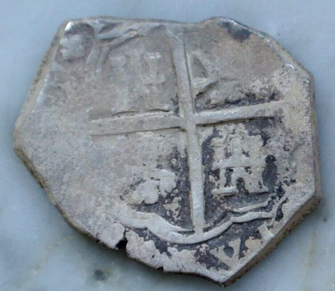 PHILIPPE II ou III 4  REALES LYS RARE  RARE    13 GR 10  flotte de la PLATA Cover