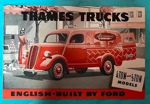 1950 Ford "THAMES 1/4 & 1/2 TON" - Original LKW Verkaufsprospekt / Katalog - Bild 1 von 3