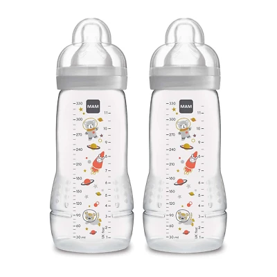 Easy Active Bottle 11 Oz (2-Count), Fast Flow Bottles, 4+ Month, Unisex, Gray - Image 1 of 4